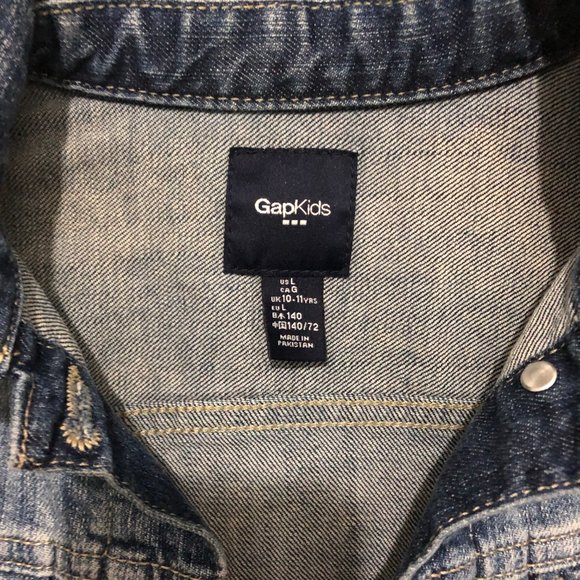 GAP Kids, Denim Jacket,  Indigo, Age 8-10, Youth - Picture 6 of 7